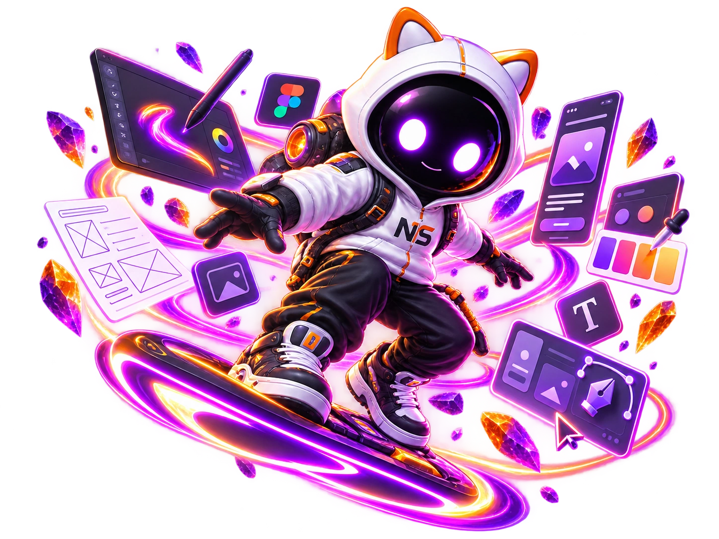 NS Creatives digital illustration and UI UX design