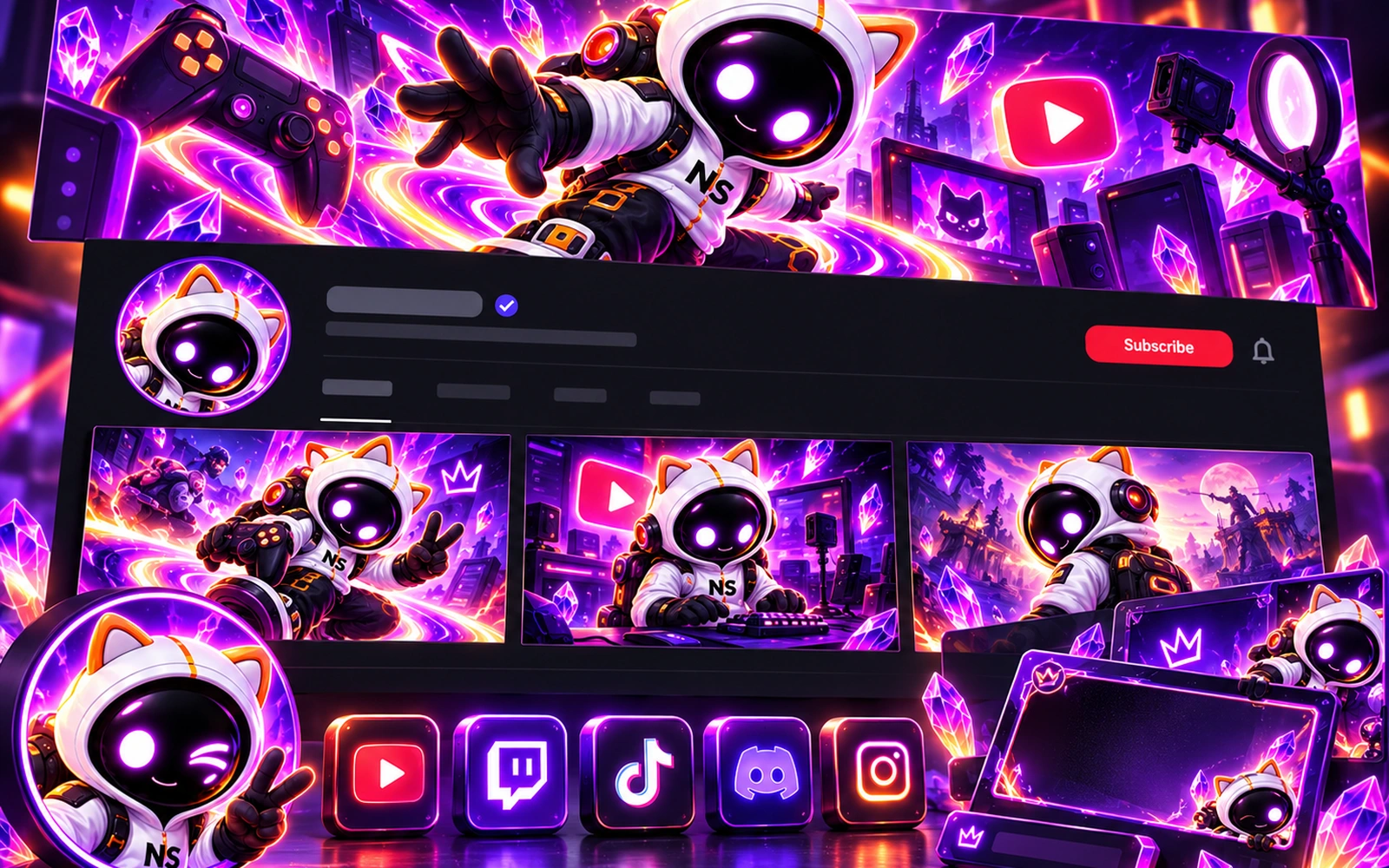 YouTube gaming branding kit